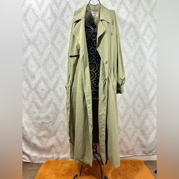 we the free eastwick oversized olive trench coat size L - Picture 4 of 16